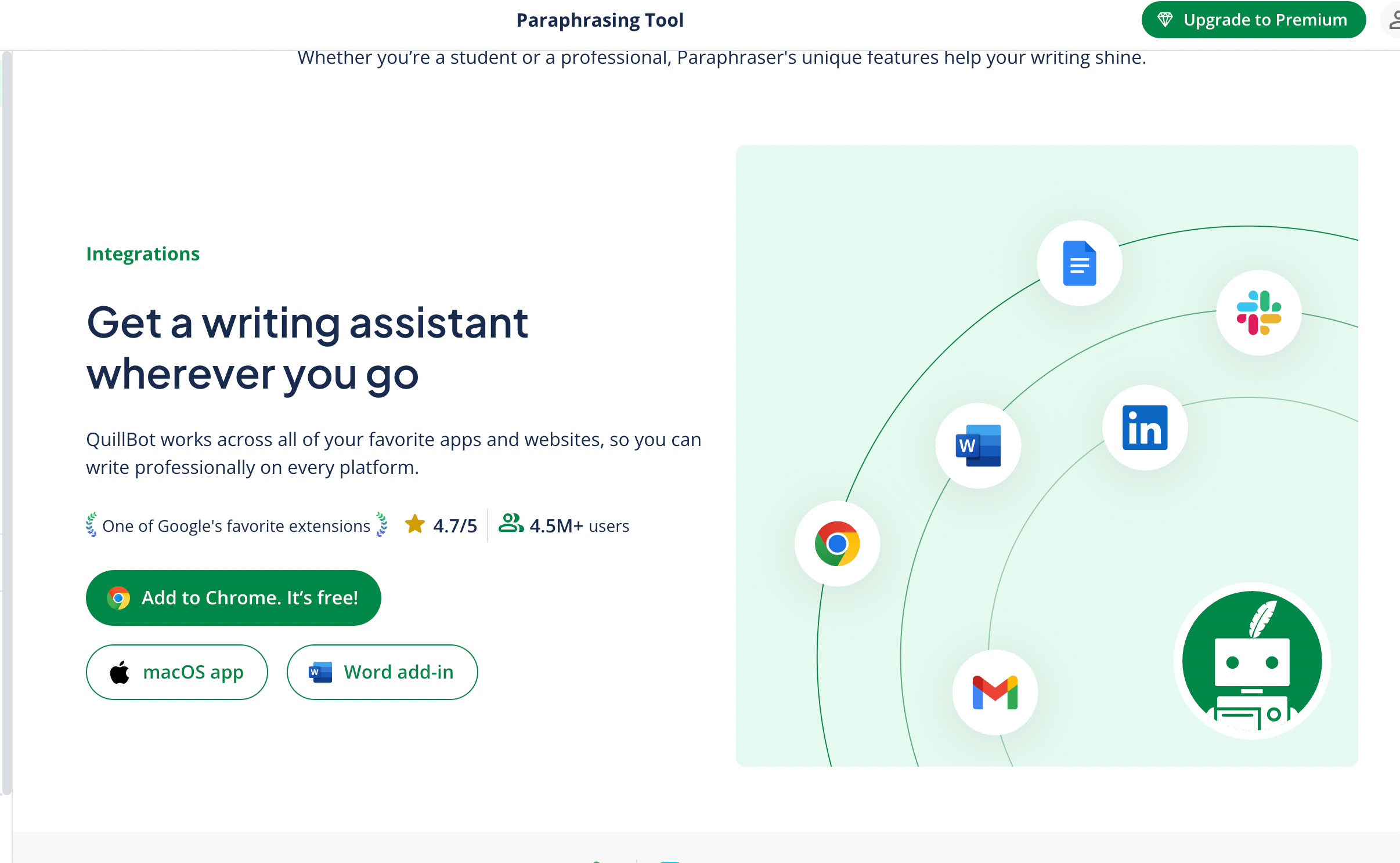 QuillBot – AI Paraphrasing & Writing Assistant