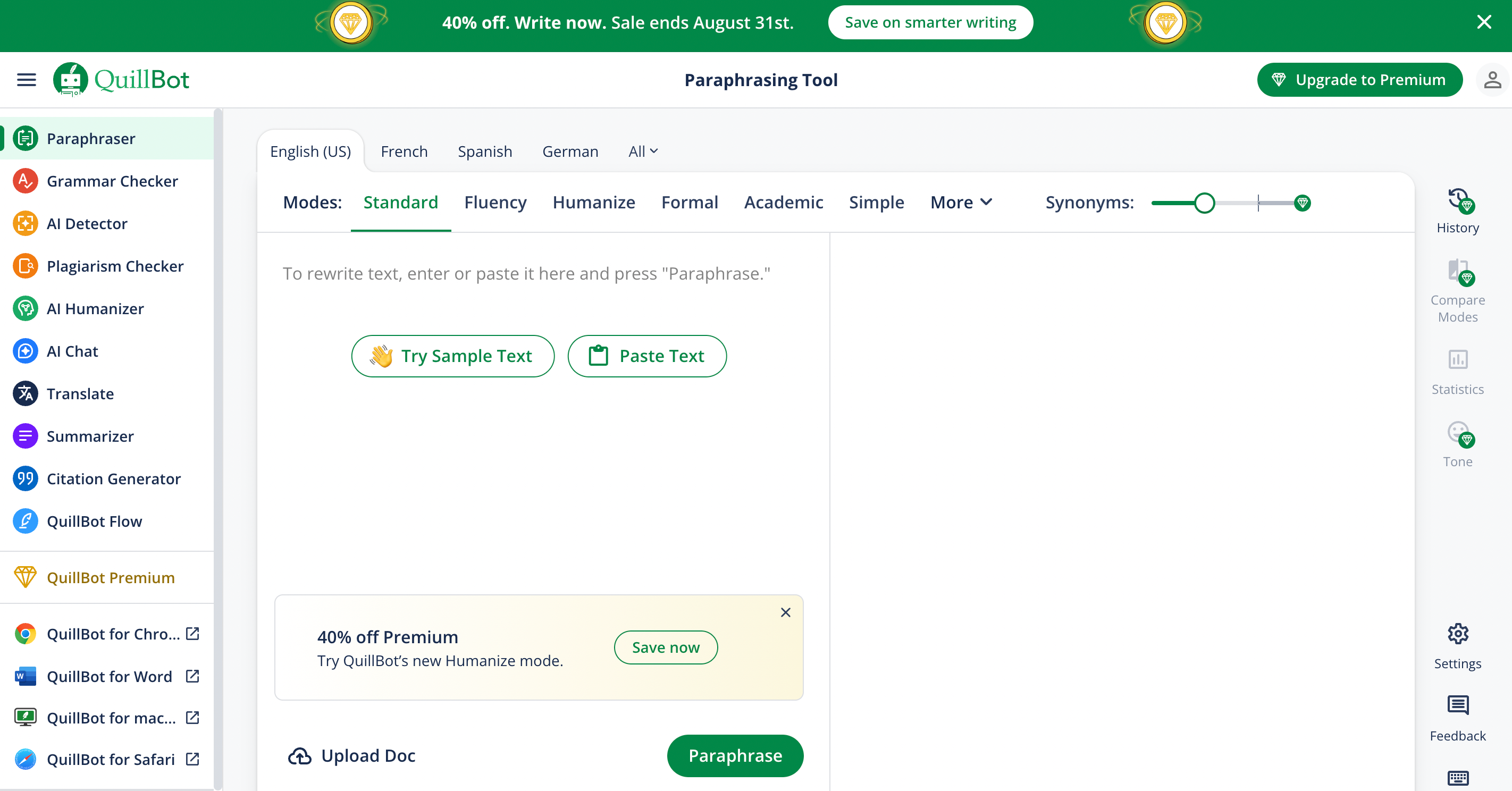 QuillBot - AI Paraphrasing & Writing Assistant
