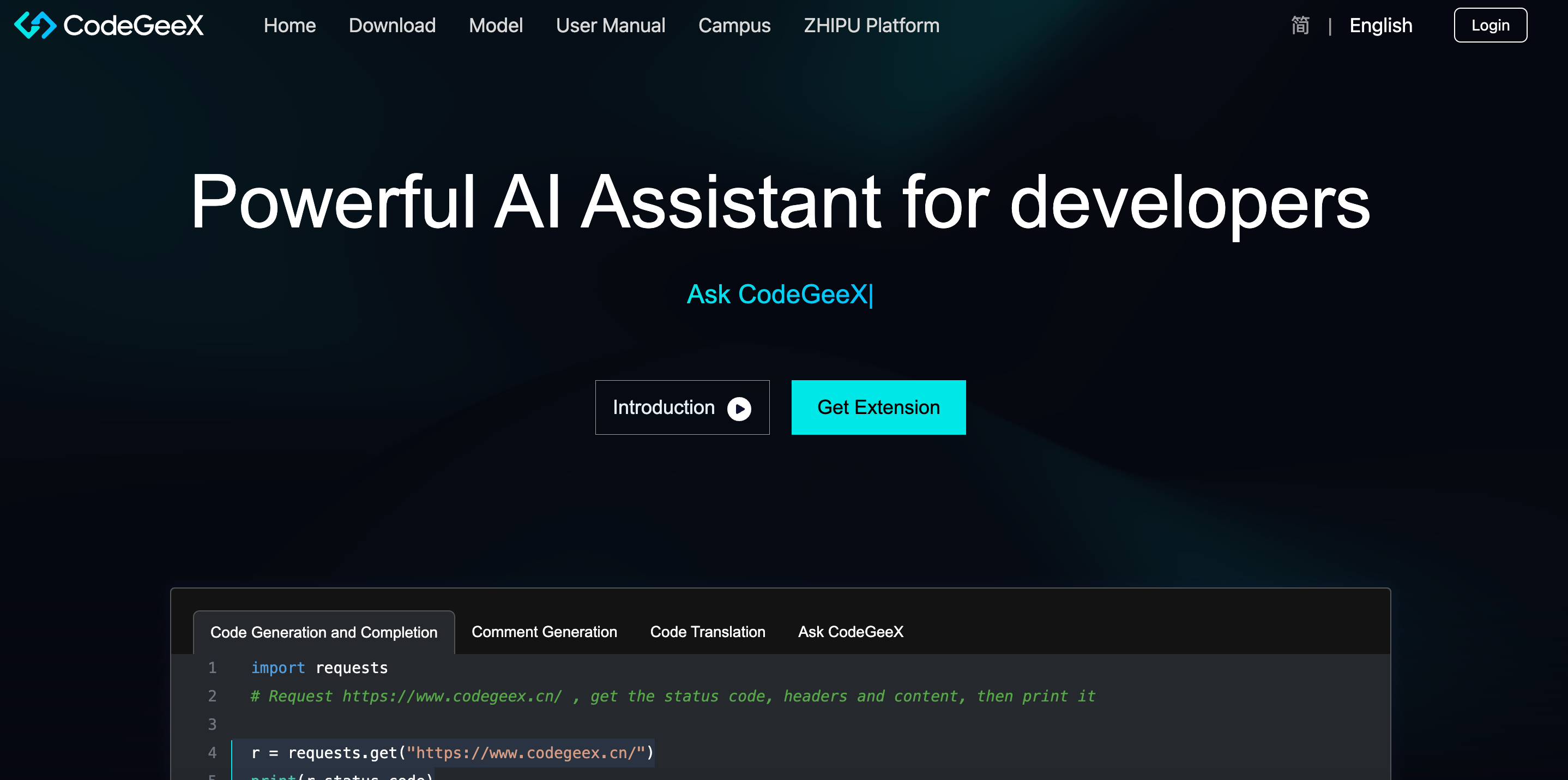 CodeGeeX: AI Coding Assistant & Code Generator