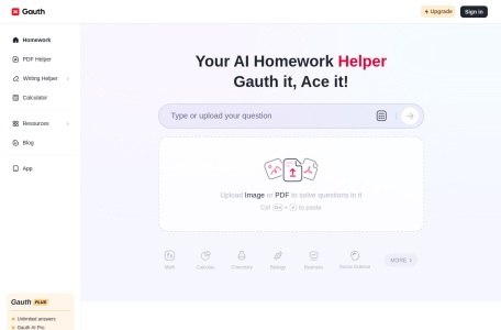 Gauth: AI Math Homework Solver & Tutor
